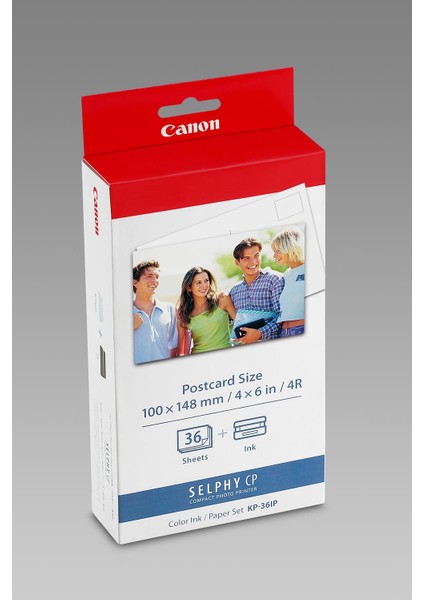 SELPHY CP1300 Siyah Fotoğraf Yazıcısı + Color INK Kağıt Seti (36'lı) (Canon Eurasia Garantili)