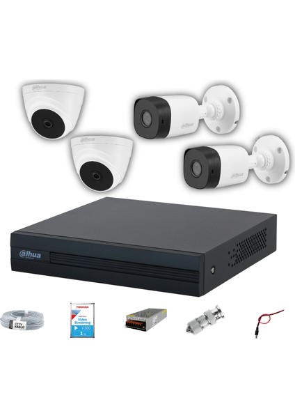 4 Kameralı Gece Görüşlü Güvenlik Seti Full Hd