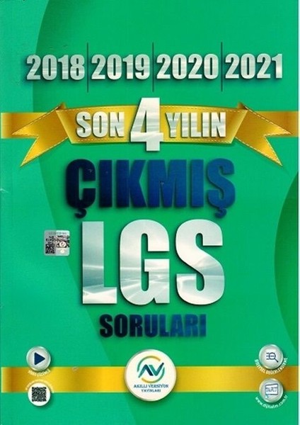 Av Akıllı Versiyon Yayınları 8. Sınıf LGS Son 3 Yılın Çıkmış Sorular