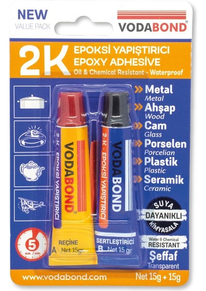 2k Rapid Çelik Epoxy Gri 20 ml