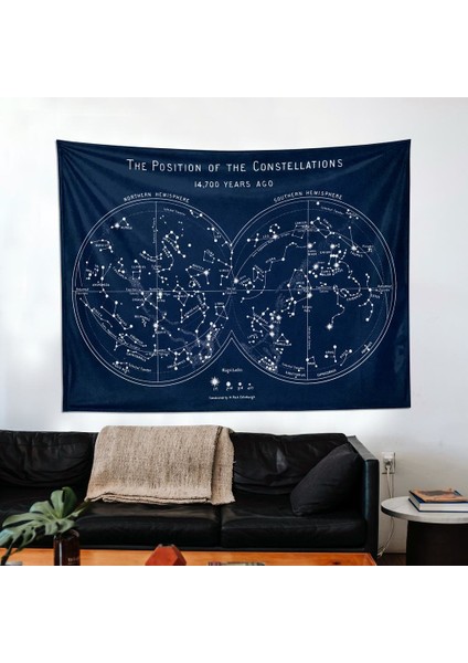 Ilk Yıldız Haritası - Astroloji Duvar Örtüsü Navy Blue