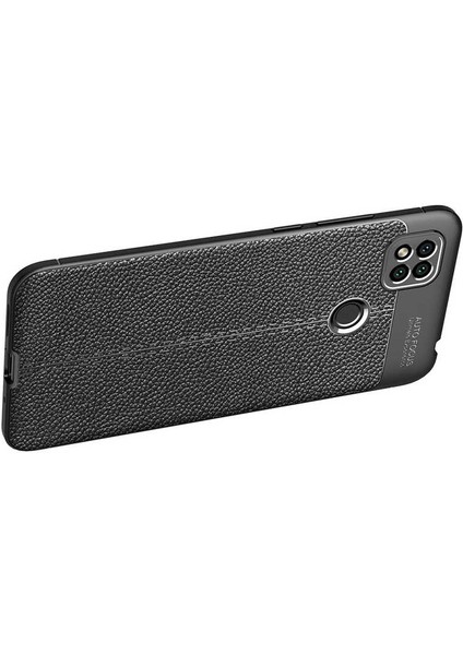 Xiaomi Redmi 9c Kılıf Deri Görünümlü Renk Atmayan Dayanaklı Silikon Kapak (Niss)