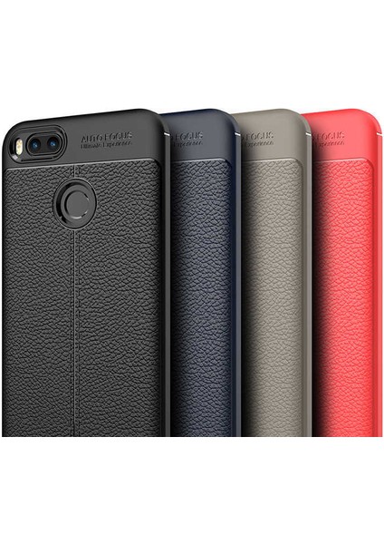 Xiaomi Mi 5x Kılıf Deri Görünümlü Renk Atmayan Dayanaklı Silikon Kapak (Niss) modelleri
