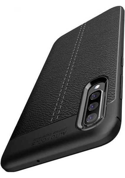 Samsung Galaxy A50 Kılıf Deri Görünümlü Renk Atmayan Dayanaklı Silikon Kapak (Niss) modelleri