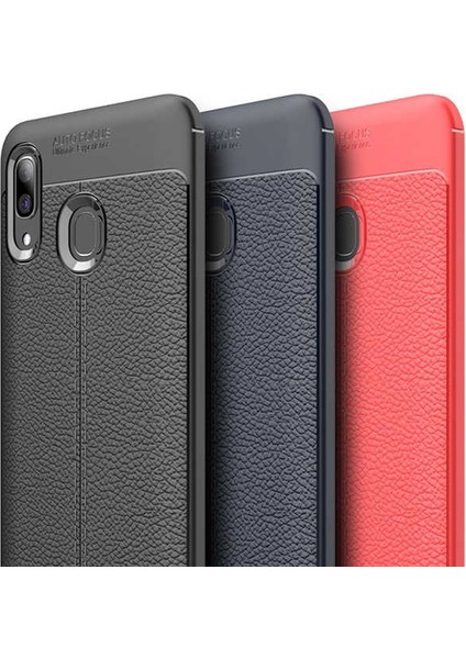 Samsung Galaxy A30 Kılıf Deri Görünümlü Renk Atmayan Dayanaklı Silikon Kapak (Niss) fırsatları