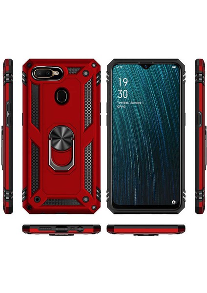 Oppo A12 Kılıf Tank Zırh Yüzüklü Mıknatıslı Standlı Kapak (Vega) modelleri