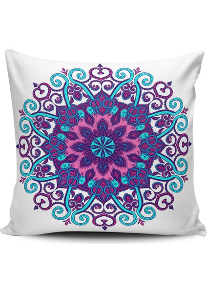 Kırlent Dünyası Damaks Desenli Dijital Baskılı Kırlent Kılıfı