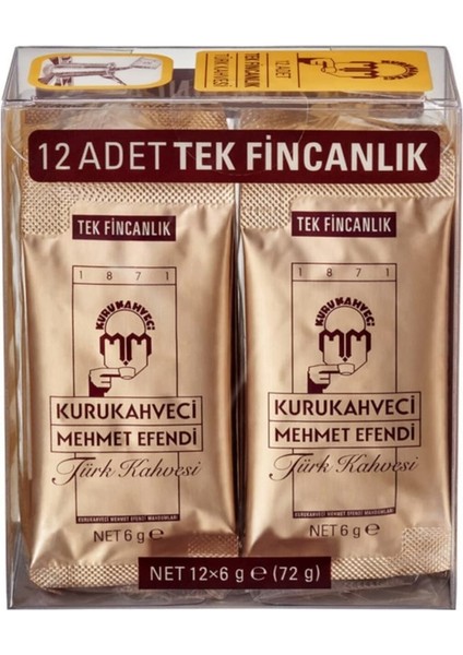 Kurukahveci Mehmet Efendi Türk Kahvesi 12 x 6 gr