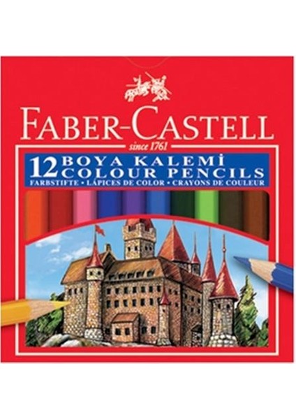 Kuru Boya Kalemi 12 Renk Orta Boy Faber Castell Orta Boy Kuru Boya Kalemi 12 Renk