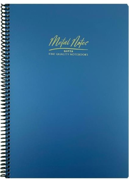 A4 Metal Notes Spiralli Çizgili Defter 80 Yaprak