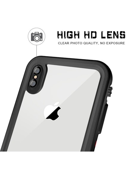 Apple iPhone Xs Su Geçirmez Kılıf - Tam Uyumlu - 2 Parça