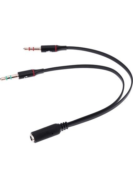 Kulaklık Mikrofon Ayırıcı Splitter Kablo 2 x 3, 5 mm Stereo Kablo