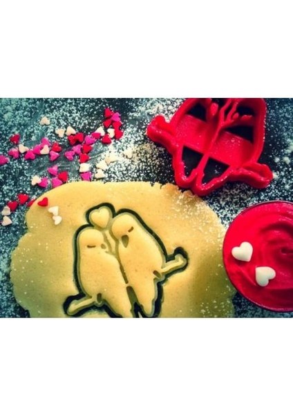 Aşk Kuşları Sevgililer Günü Kurabiye Kalıbı