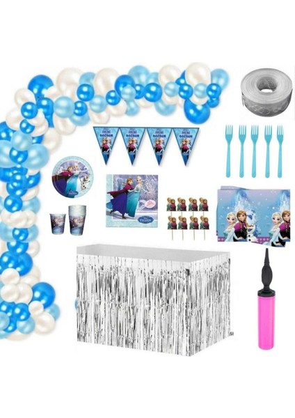 Parti Furyası Frozen & Elsa Lüks Doğum Günü Parti Seti 16 Kişilik