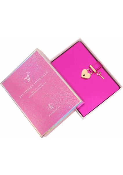 Hush Hush Metalik Kilitli Defter 13X18 cm Pembe indirimleri