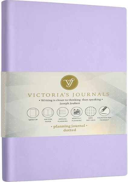 Victoria's Journals Smyth Pastel Defter 15X21 cm Noktalı Mor