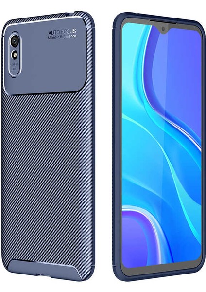 Xiaomi Redmi 9A Kılıf Karbon Silikon Case