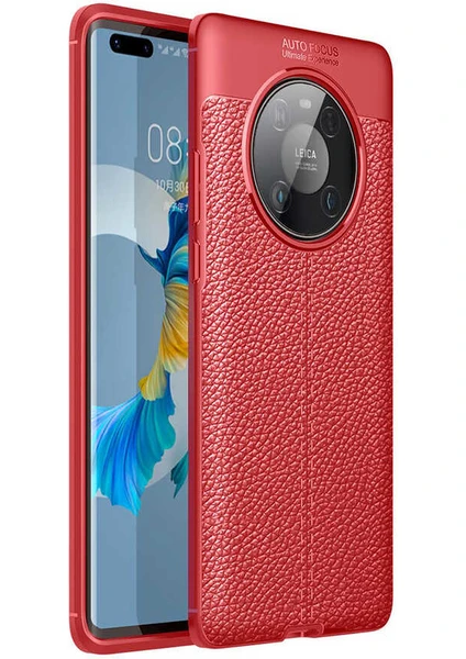 Huawei Mate 40 Pro Kılıf Deri Tarzı Niss Silikon Case