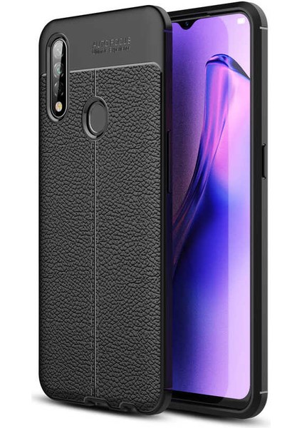 Oppo A31 Kılıf Deri Tarzı Niss Silikon Case