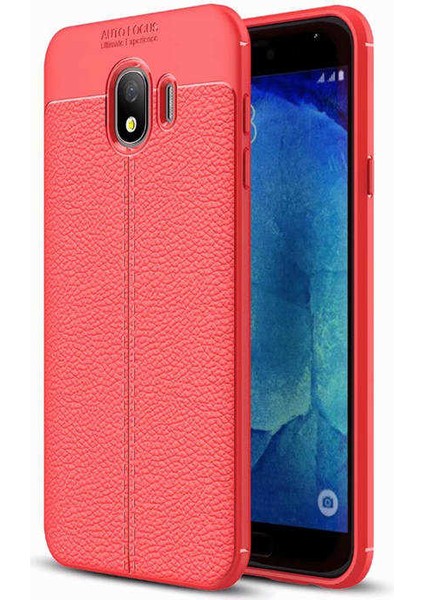 Samsung Galaxy J4 Kılıf Deri Tarzı Niss Silikon Case