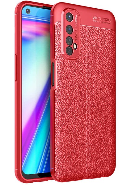 Realme 7 Kılıf Deri Tarzı Niss Silikon Case