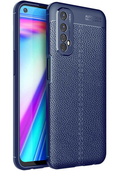 Realme 7 Kılıf Deri Tarzı Niss Silikon Case