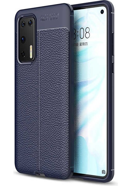 Huawei P40 Kılıf Deri Tarzı Niss Silikon Case