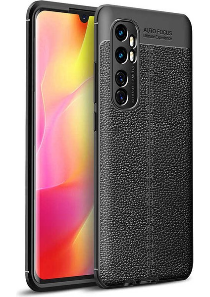 Xiaomi Mi Note 10 Lite Kılıf Deri Tarzı Niss Silikon Case