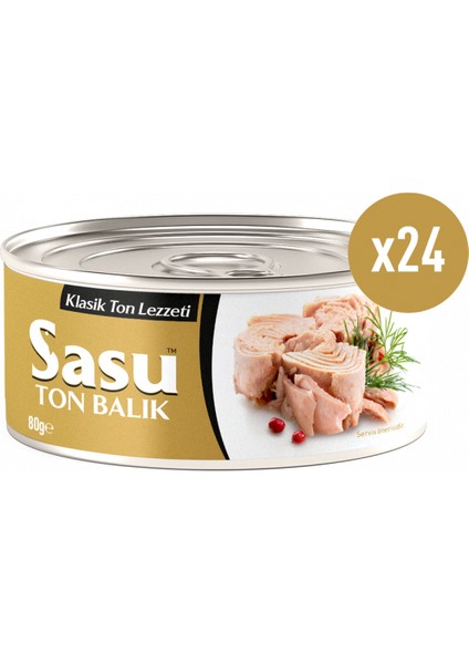 Klasik Ton Balığı Bütün Dilim 24 x 80 gr (1 Koli)