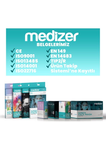 Osmanlı Kumaş Desen Full Ultrasonik Cerrahi Maske 3 Katlı Meltblown Kumaş - Telli