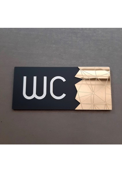 Klasik Seri Wc Yönlendirme Tabelası 20 x 9 cm