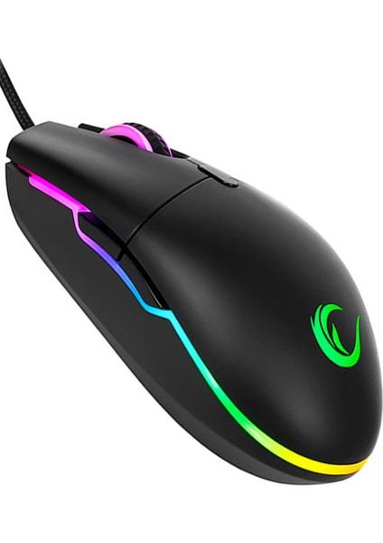 Rampage Smx-r63 Glory Örgü Kablolu Usb Rgb Mouse 6400dpi Rgb Ledli Işıklı Makrolu Gaming Oyuncu Mouse