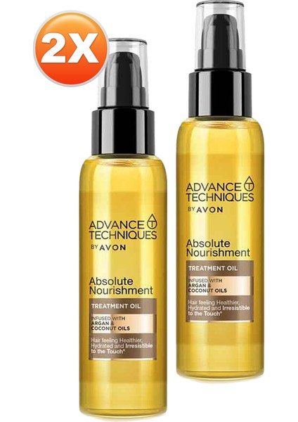 Advance Techniques Argan ve Hindistan Cevizi Yağı Içeren Saç Bakım Yağı 100 Ml. Ikili Set
