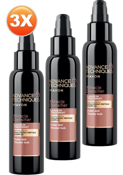 Advance Techniques Dolgunlaştırıcı Durulanmayan Bakım Saç Kremi 100 Ml. Üçlü Set