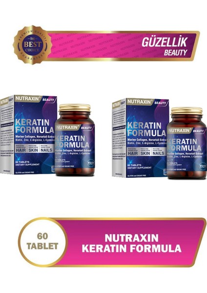 Keratin Formula 60 Tablet X2 Adet