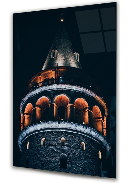 Galata Kulesi Dikey Cam Tablo modelleri