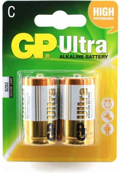 Pil C Size Alkalin 2 Li Blister Gp Gp 14AU-2U2 LR14