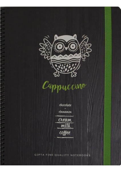 120 Yaprak Spiralli Çizgili Defter 19 x 26 cm – Cappucino