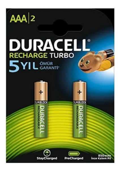 Şarjlı Ince Kalem Pil Aaa 900 Mah 2'li