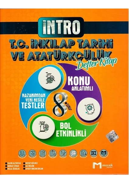 Mozaik Yayınları 8. Sınıf T.C. İnkılap Tarihi ve Atatürkçülük Defter Kitap