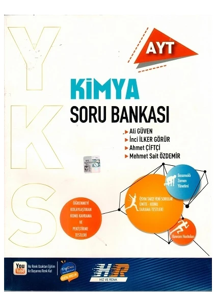 Hız ve Renk Yayınları AYT Kimya Soru Bankası