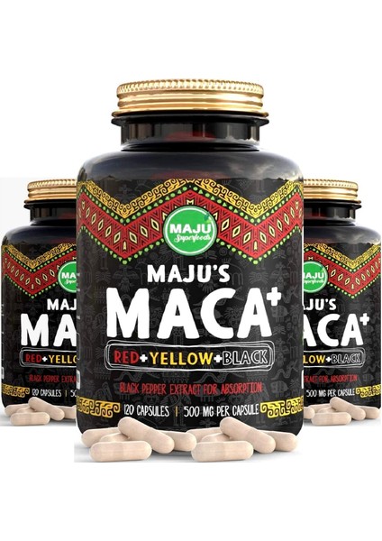 Maju Güçlü Organik Maca Erkek ve Kadın Takviyesi 120 Tablet