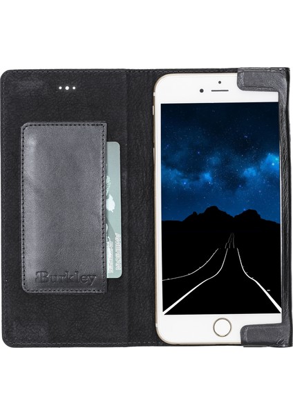 Apple Iphone 6 Plus Halfway Siyah Deri Kapaklı Telefon Kılıfı modelleri