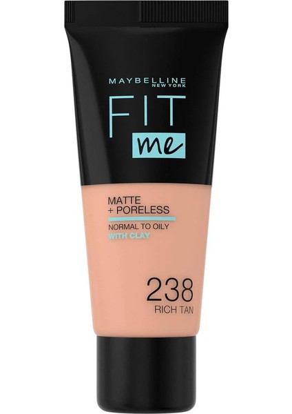 Fit Me Foundation Matte + Poreless Fondöten 238 Rich Tan 30ML 3600531395544