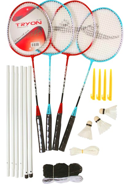 Ağ Dahil Badminton Raket Set