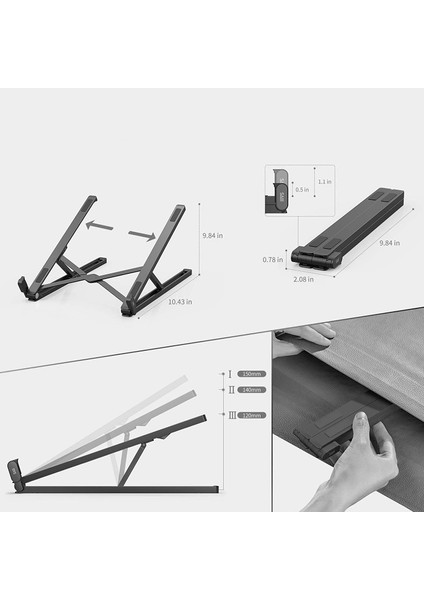 X1 Laptop ve Tablet Standı Siyah
