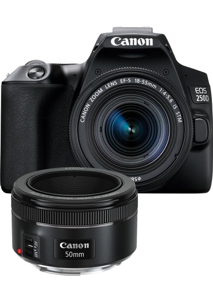 Eos 250D Dc Kit Fotoğraf Makinesi + 50MM Lens Seti