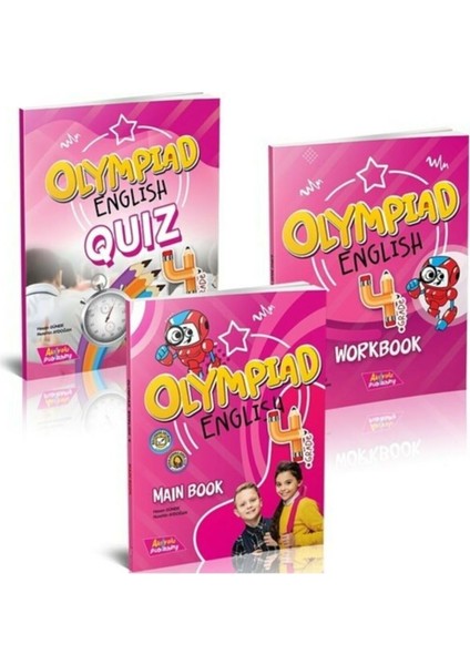 Akılyolu Yayıncılık Grade 4 - Olympıad Englısh Maın Book + Workbook + Quız