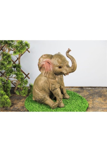 Polyester Bebek Fil Biblosu Büyük Oturan Fil