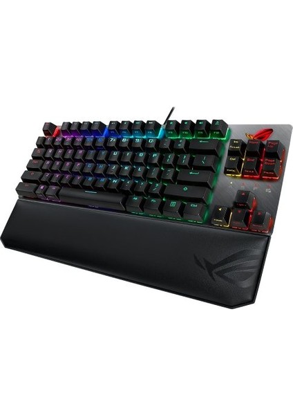 ASUS ROG STRIX SCOPE TKL KABLOLU MEKANİK RGB OYUNCU KLAVYESİ - NX MEKANİK, ALÜMİNYUM KASA, BİLEK DESTEĞİ, AURA SYNC